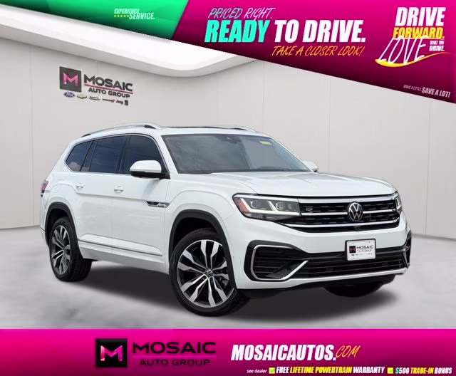 2023 White Volkswagen Atlas 3.6L V6 SEL Premium R-Line AWD SUV