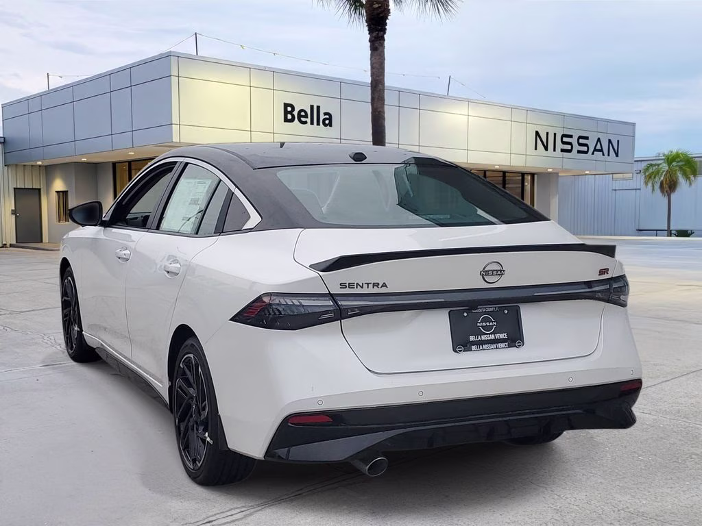 2026 Aspen White/Super Black Nissan Sentra SR FWD Sedan