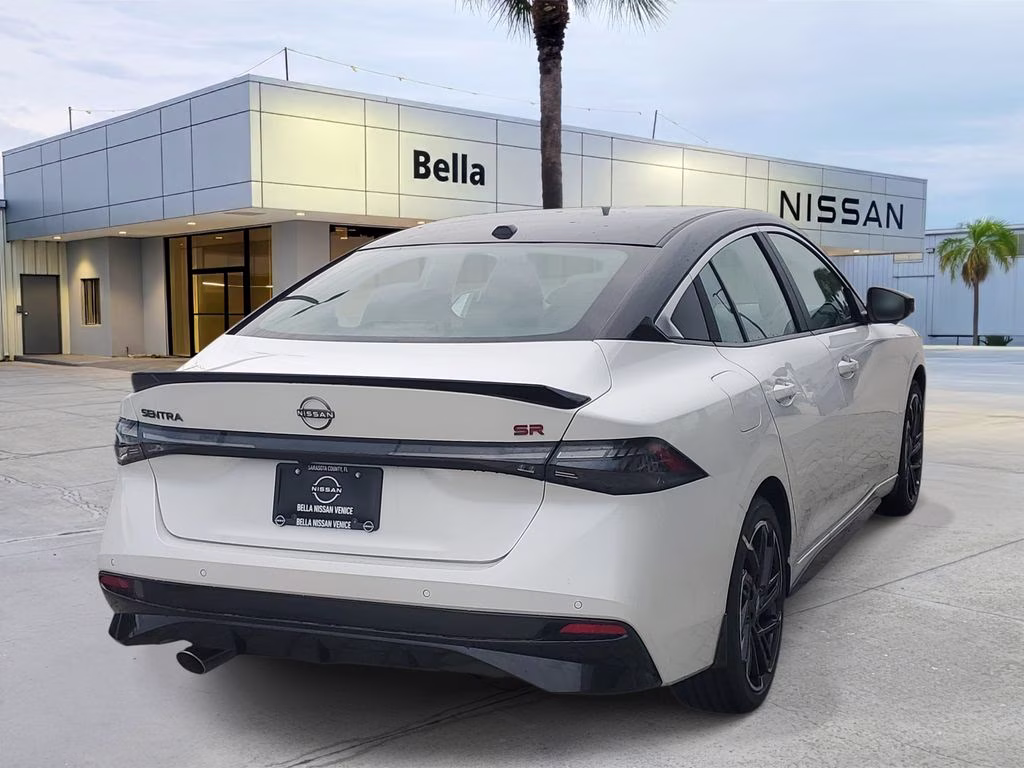 2026 Aspen White/Super Black Nissan Sentra SR FWD Sedan