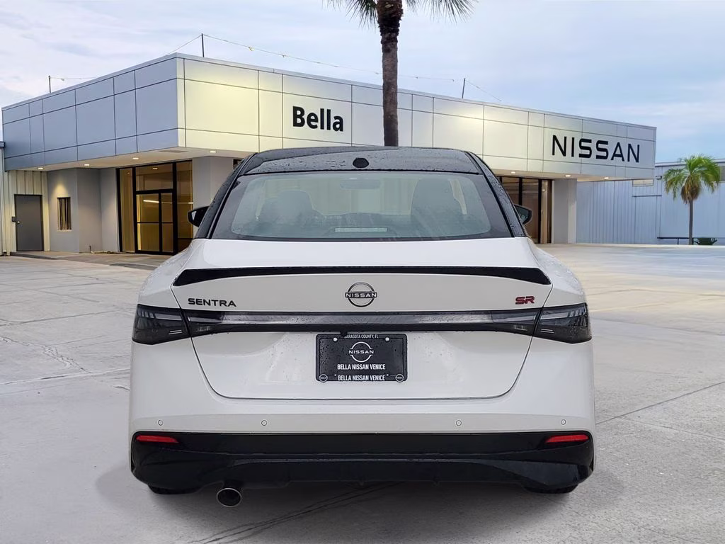 2026 Aspen White/Super Black Nissan Sentra SR FWD Sedan