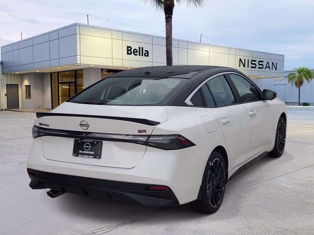 2026 Aspen White/Super Black Nissan Sentra SR FWD Sedan