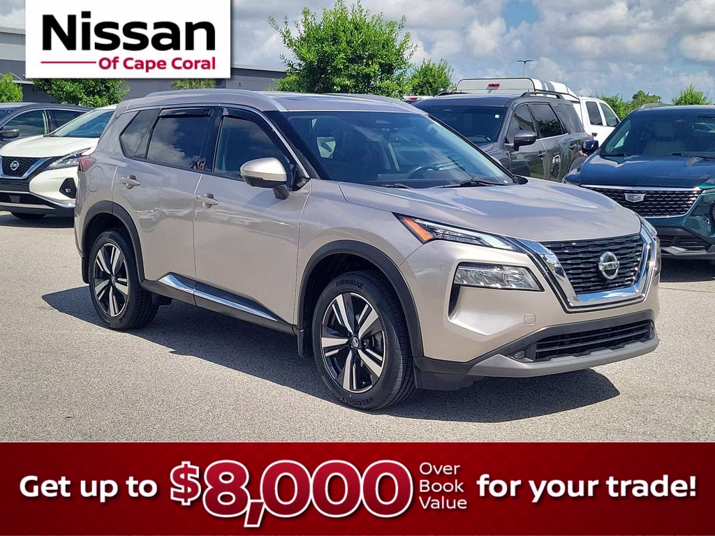 2021 Champagne Silver Metallic Nissan Rogue SL FWD SUV