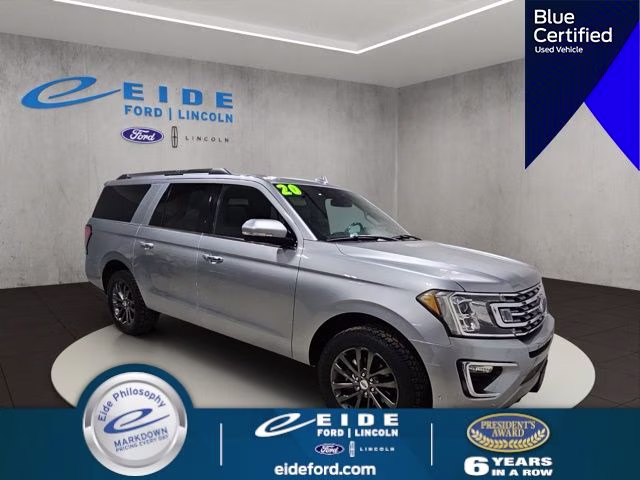 2020 Iconic Silver Metallic Ford Expedition Max Limited 4X4 SUV