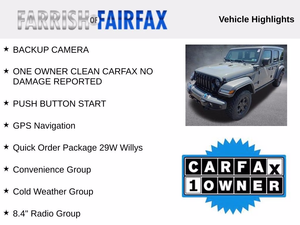 2023 Sting-Gray Clearcoat Jeep Wrangler Willys 4xe 4X4 SUV