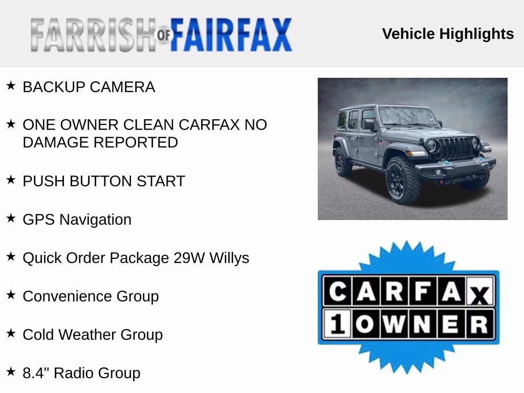 2023 Sting-Gray Clearcoat Jeep Wrangler Willys 4xe 4X4 SUV