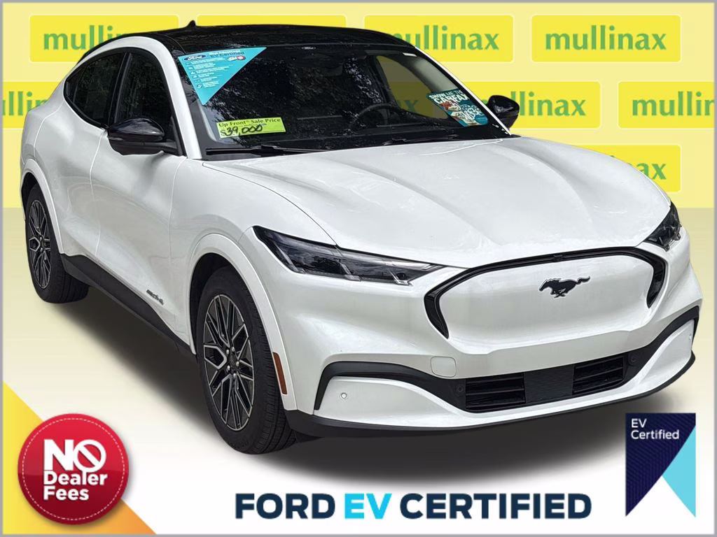 2025 White Metallic Ford Mustang Mach-E Premium AWD SUV