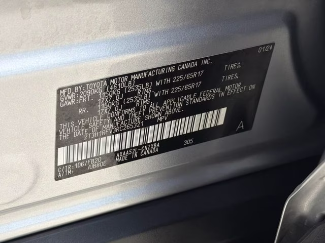 2024 Silver Sky Metallic Toyota RAV4 LE FWD SUV