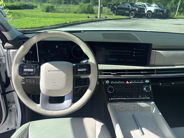 2025 Serenity White Hyundai Santa Fe Hybrid Calligraphy AWD SUV