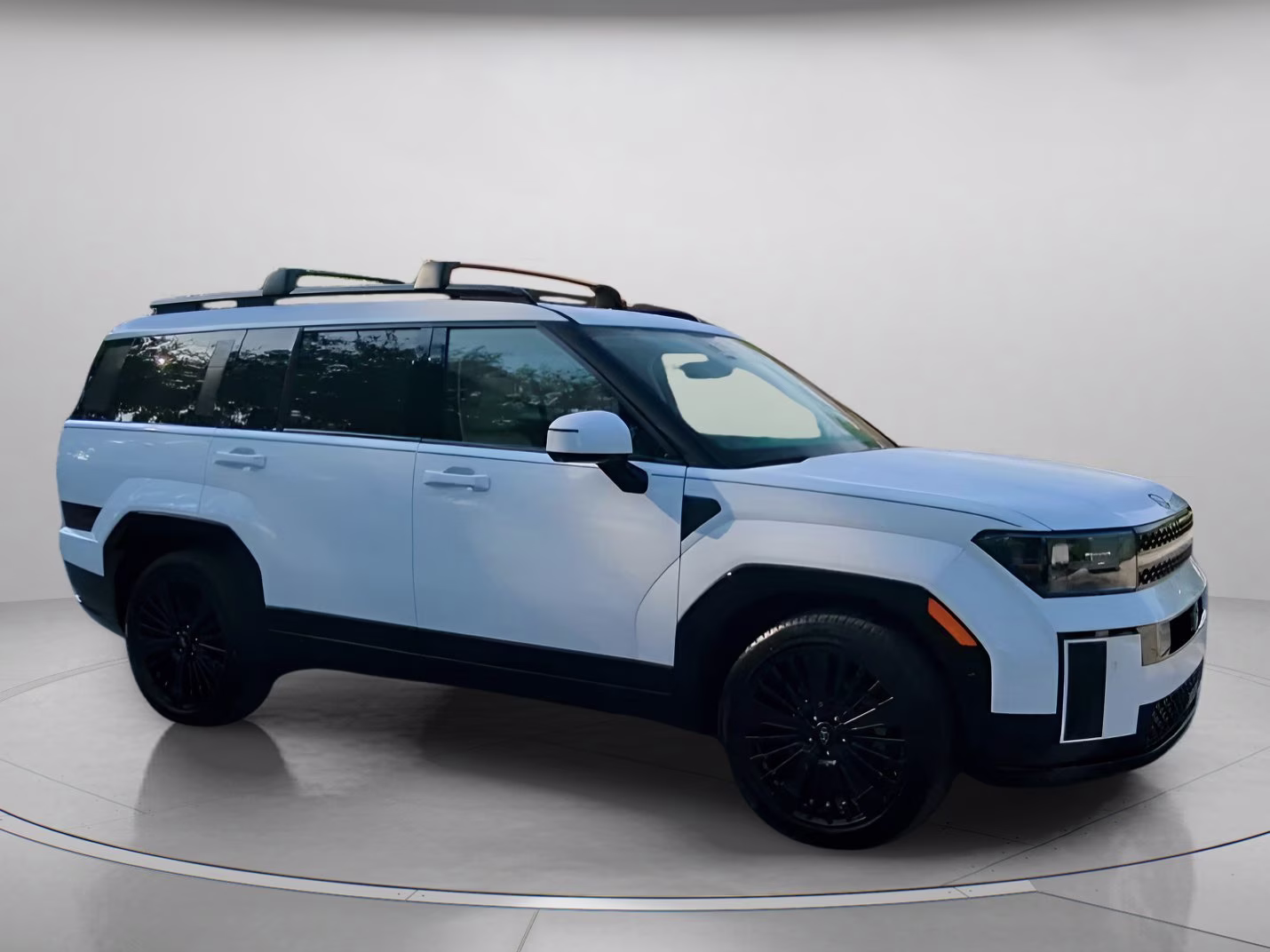 2025 Serenity White Hyundai Santa Fe Hybrid Calligraphy AWD SUV