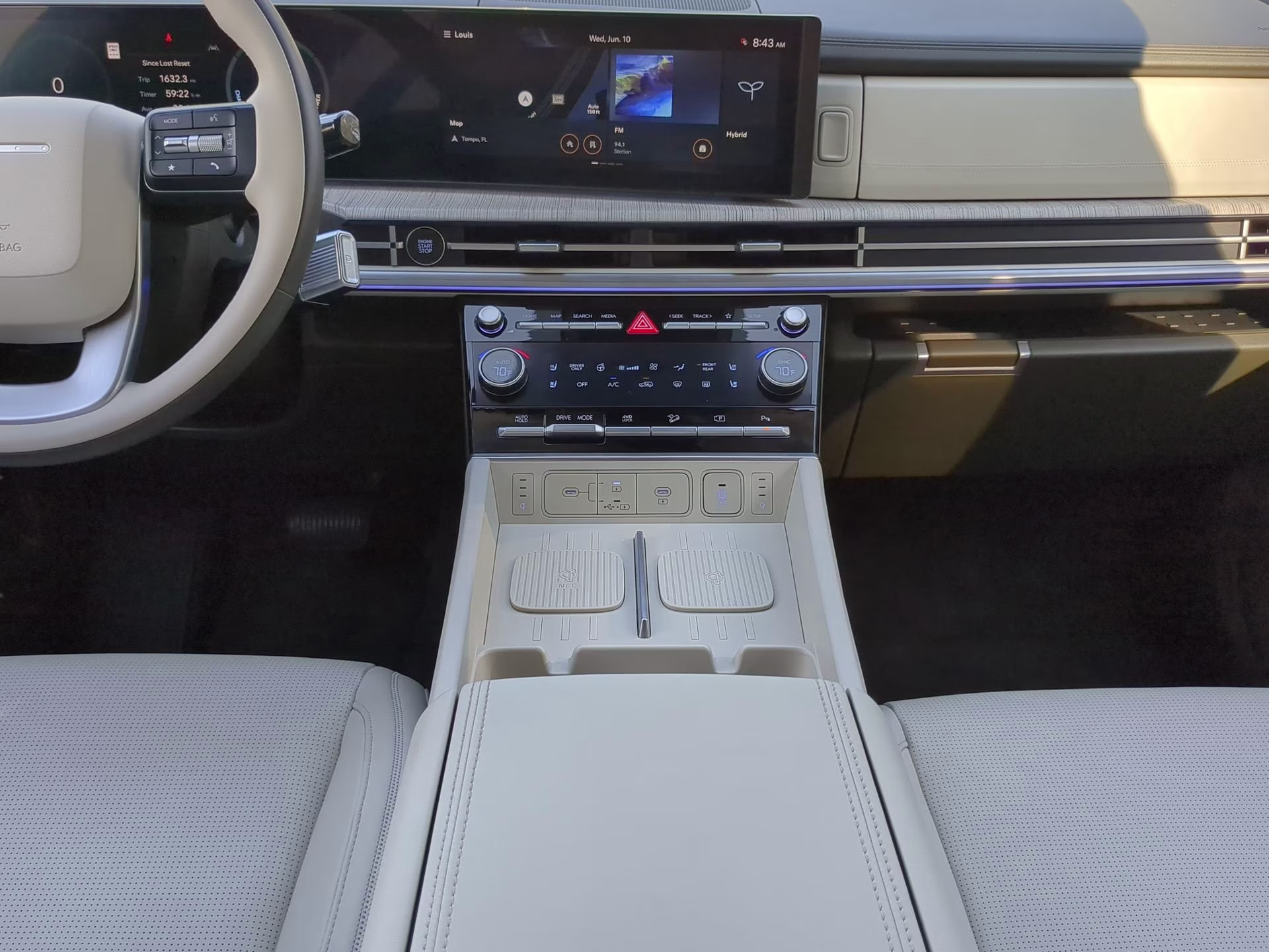 2025 Serenity White Hyundai Santa Fe Hybrid Calligraphy AWD SUV