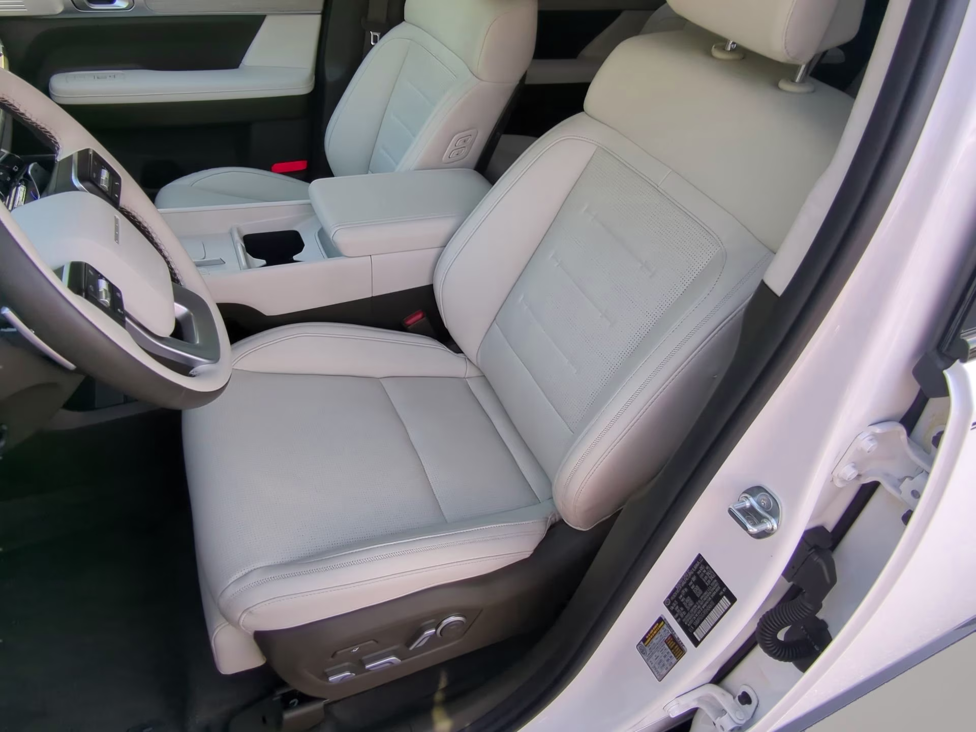 2025 Serenity White Hyundai Santa Fe Hybrid Calligraphy AWD SUV