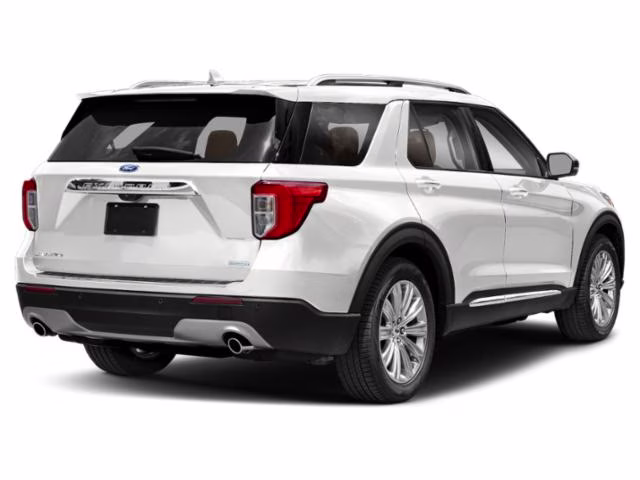 2023 Star White Metallic Tri-Coat Ford Explorer Limited 4X4 SUV