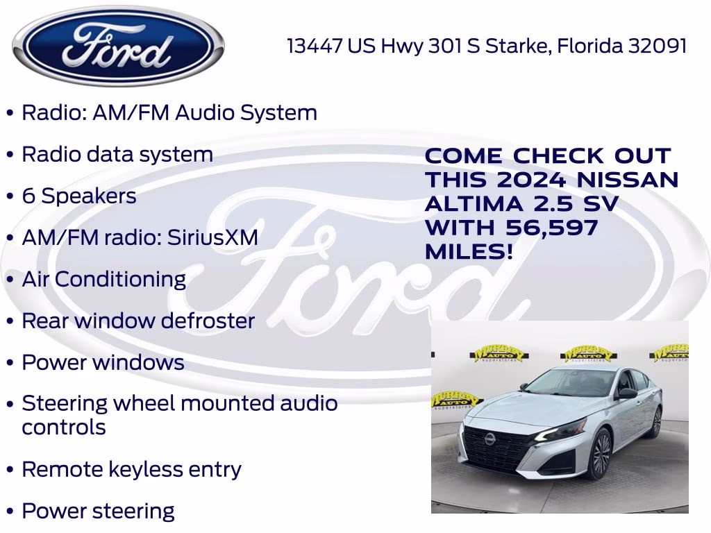 2024 Brilliant Silver Metallic Nissan Altima 2.5 SV FWD Sedan