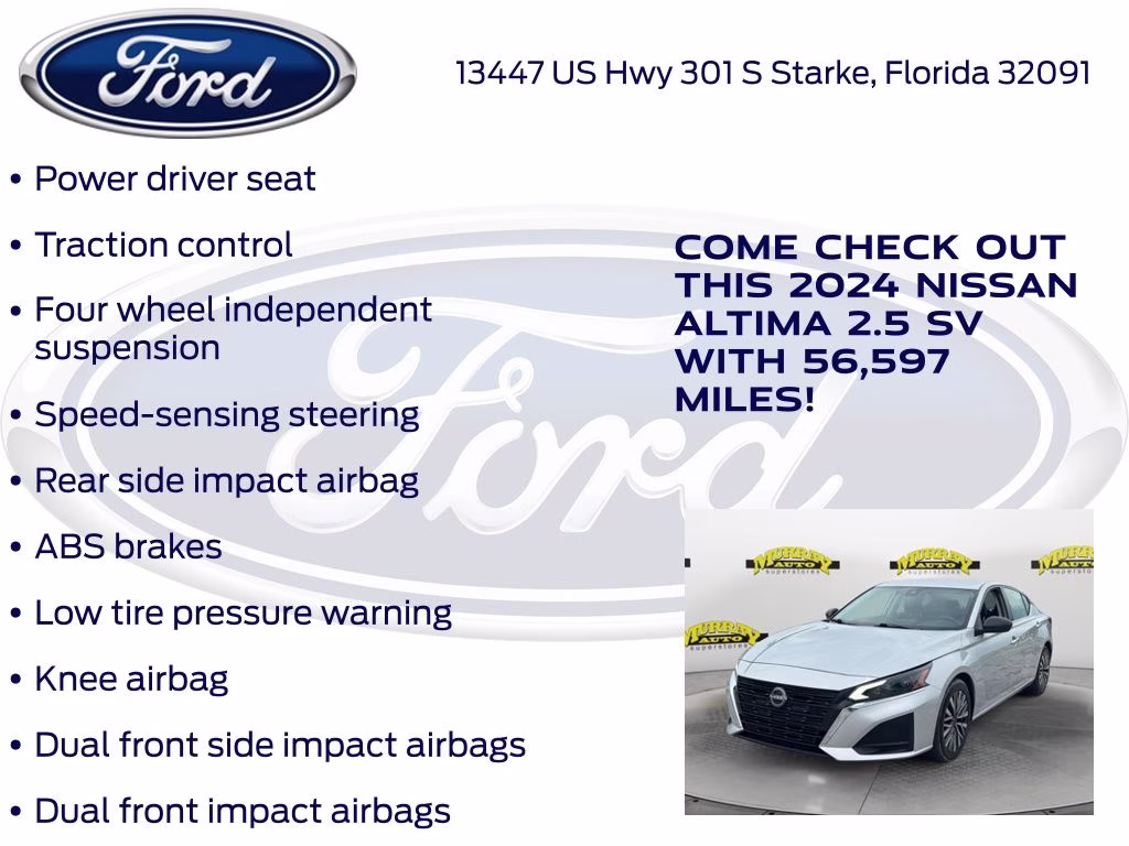 2024 Brilliant Silver Metallic Nissan Altima 2.5 SV FWD Sedan