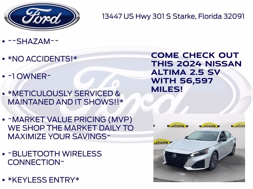 2024 Brilliant Silver Metallic Nissan Altima 2.5 SV FWD Sedan