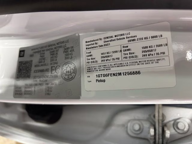 2021 Summit White GMC Canyon AT4 w/Leather 4X4 Truck