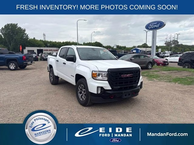 2021 Summit White GMC Canyon AT4 w/Leather 4X4 Truck