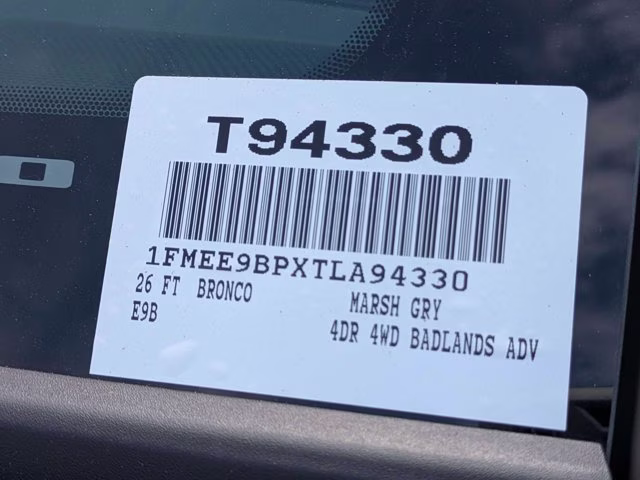 2026 Gray Ford Bronco Badlands 4X4 Convertible