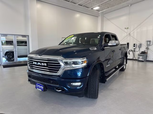 2023 Patriot Blue Pearlcoat Ram 1500 Laramie Longhorn 4X4 Truck