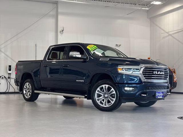 2023 Patriot Blue Pearlcoat Ram 1500 Laramie Longhorn 4X4 Truck