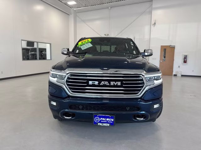 2023 Patriot Blue Pearlcoat Ram 1500 Laramie Longhorn 4X4 Truck