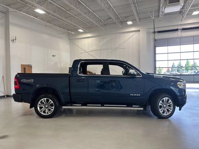 2023 Patriot Blue Pearlcoat Ram 1500 Laramie Longhorn 4X4 Truck