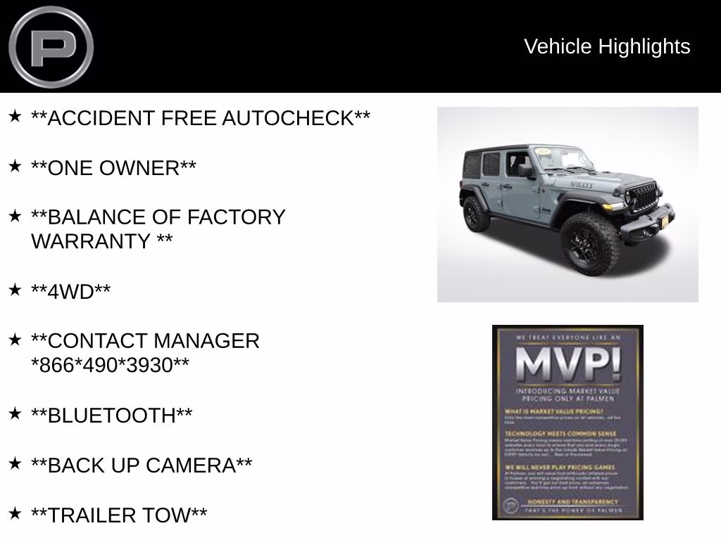 2024 Anvil Clear Coat Jeep Wrangler Sport 4X4 SUV