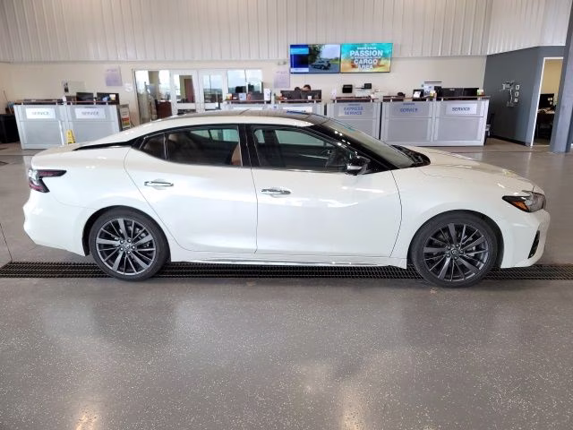 2019 Pearl White Tricoat Nissan Maxima Platinum FWD Sedan