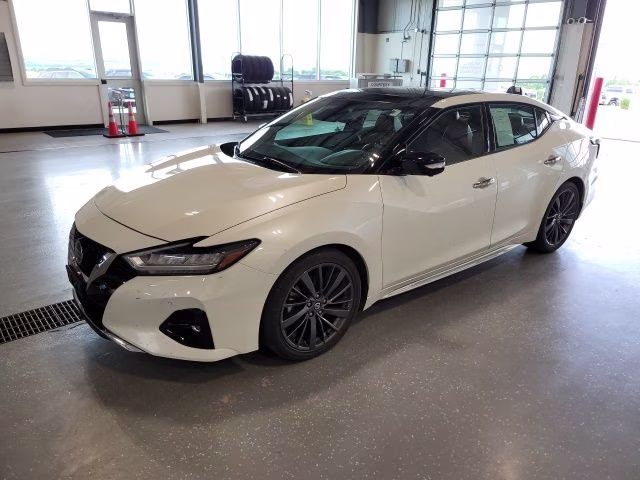 2019 Pearl White Tricoat Nissan Maxima Platinum FWD Sedan