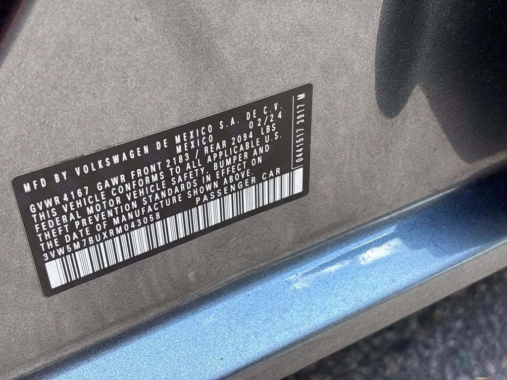 2024 Black Volkswagen Jetta 1.5T S FWD Sedan
