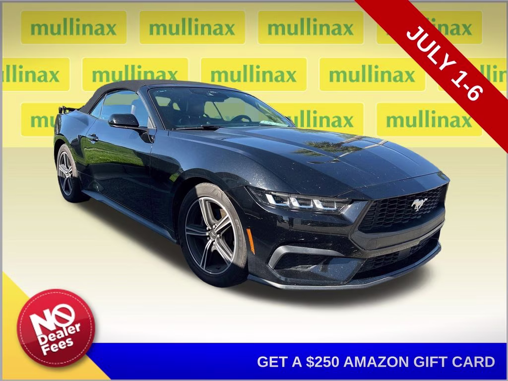 2024 Shadow Black Ford Mustang EcoBoost Premium RWD Convertible