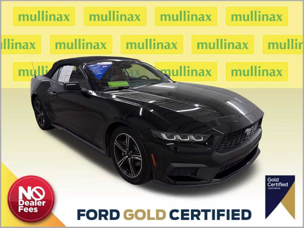 2024 Shadow Black Ford Mustang EcoBoost Premium RWD Convertible