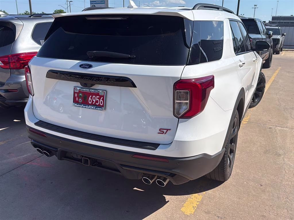 2023 Star White Metallic Tri-Coat Ford Explorer ST 4X4 SUV