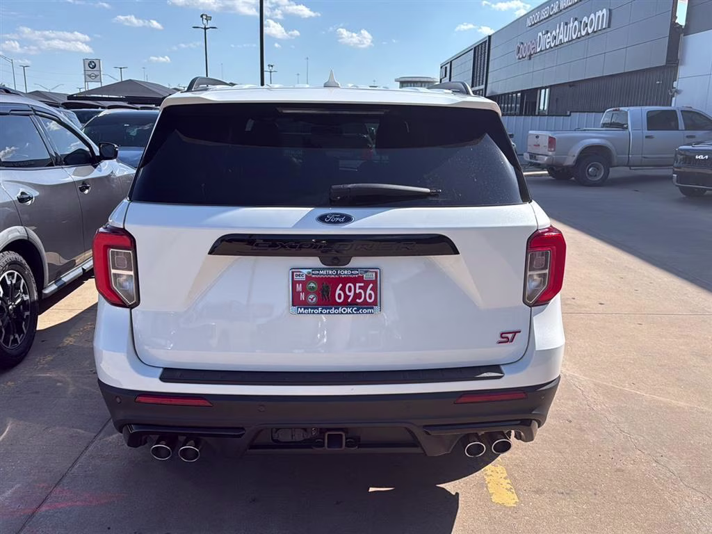 2023 Star White Metallic Tri-Coat Ford Explorer ST 4X4 SUV