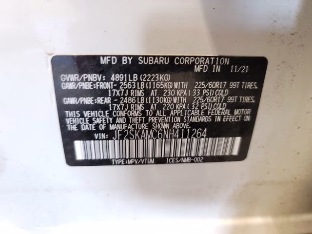 2022 Crystal White Pearl Subaru Forester Wilderness AWD SUV