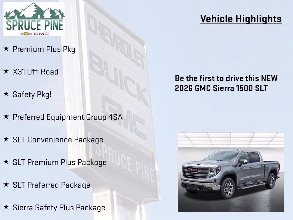 2026 Sterling Metallic GMC Sierra 1500 SLT 4X4 Truck