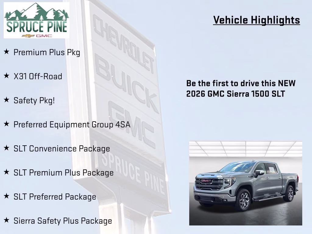 2026 Sterling Metallic GMC Sierra 1500 SLT 4X4 Truck