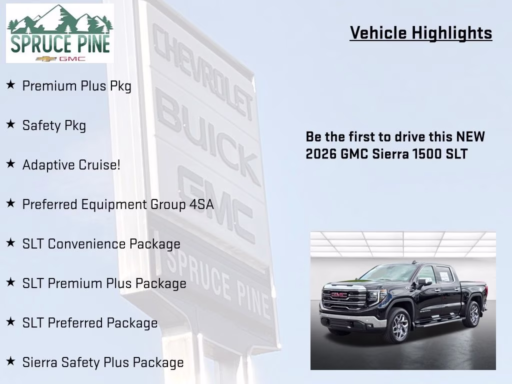 2026 Onyx Black GMC Sierra 1500 SLT 4X4 Truck