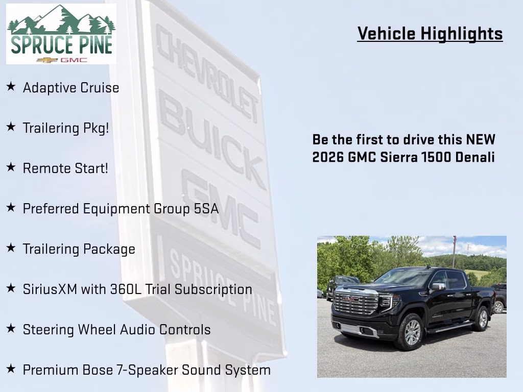 2026 Onyx Black GMC Sierra 1500 Denali 4X4 Truck