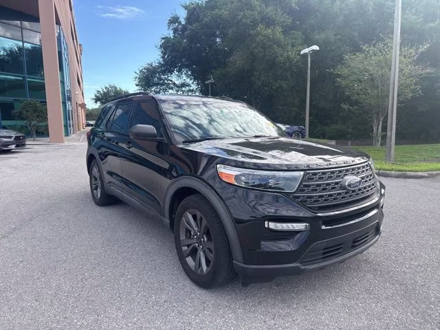 2021 Agate Black Metallic Ford Explorer XLT RWD SUV