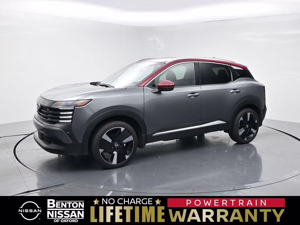 2025 Gun Metallic/Scarlet Ember Tintcoat Nissan Kicks SR AWD SUV