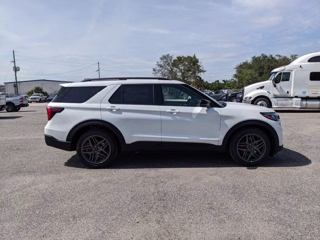 2026 Star White Metallic Tri-Coat Ford Explorer ST 4X4 SUV