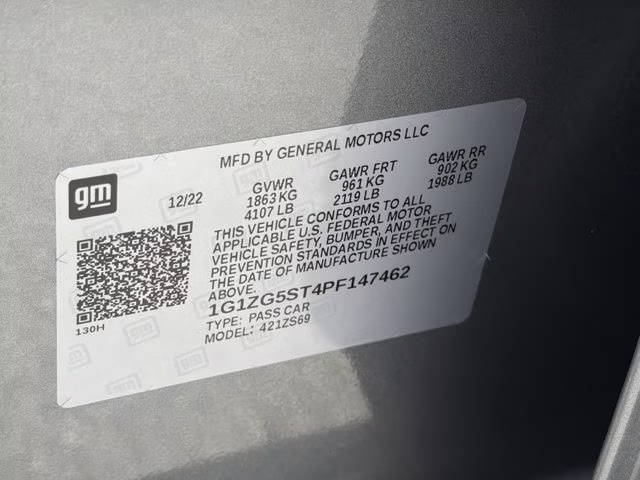2023 Sterling Gray Metallic Chevrolet Malibu RS FWD Sedan