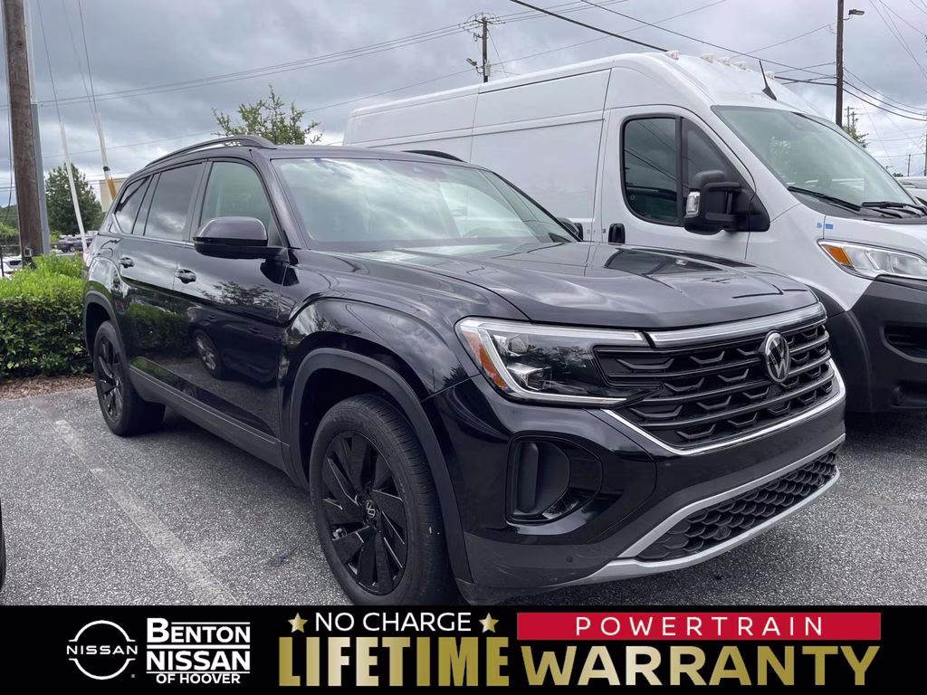 2025 Black Volkswagen Atlas 2.0T SE w/Technology FWD SUV