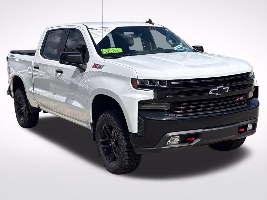 2021 Summit White Chevrolet Silverado 1500 LT Trail Boss 4X4 Truck