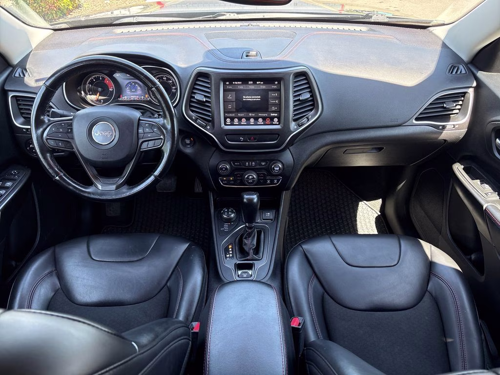 2020 Diamond Black Crystal Pearlcoat Jeep Cherokee Trailhawk 4X4 SUV