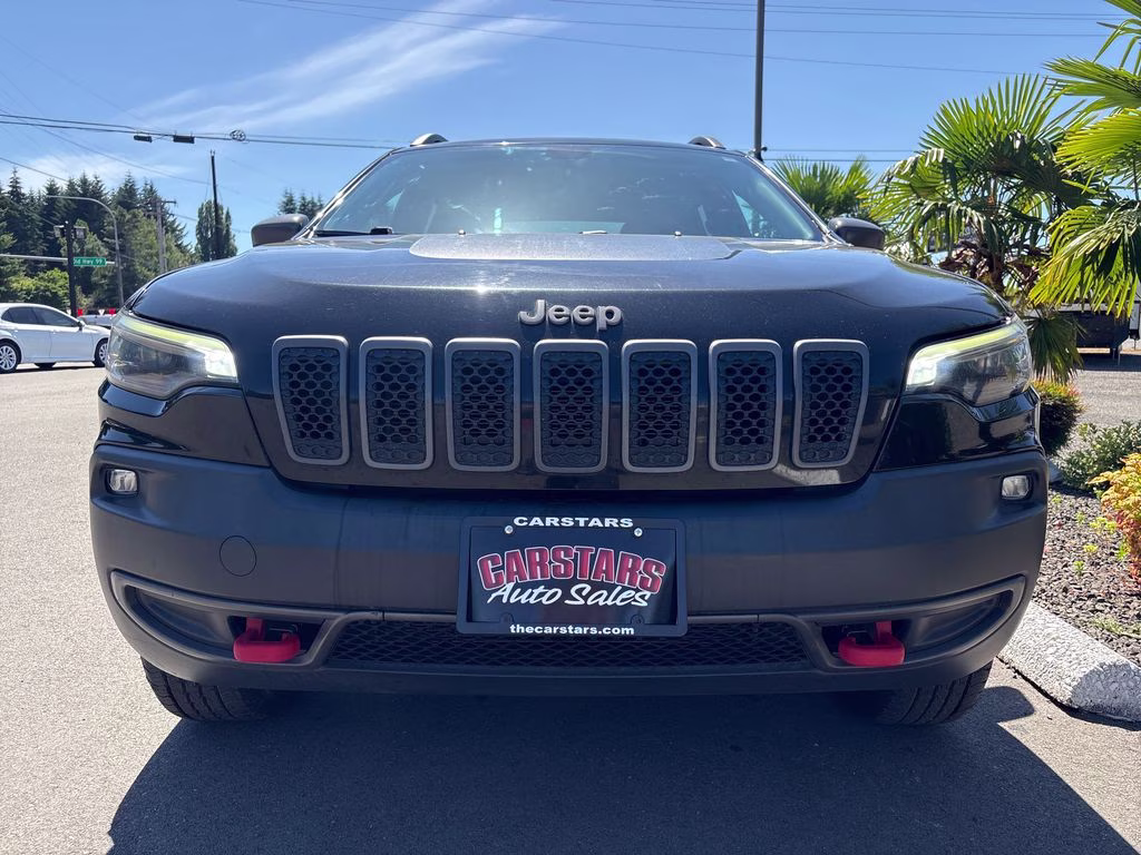 2020 Diamond Black Crystal Pearlcoat Jeep Cherokee Trailhawk 4X4 SUV