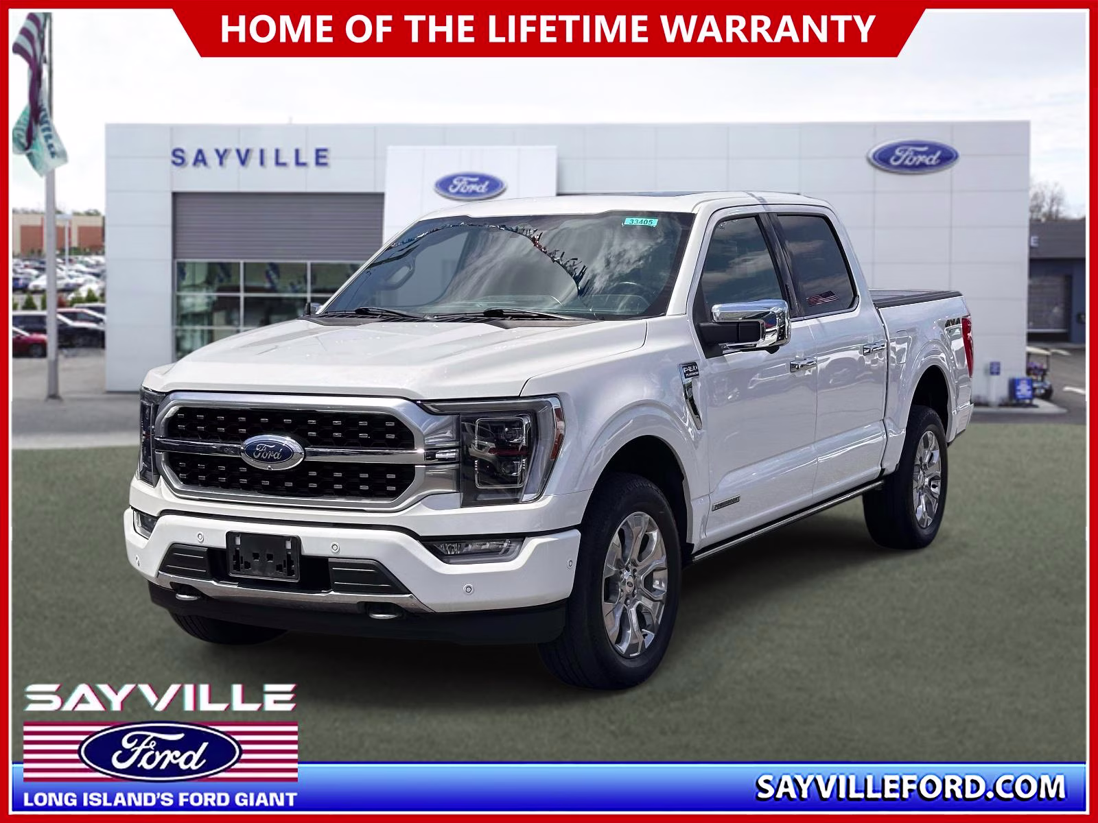 2023 Star White Metallic Tri-Coat Ford F-150 Platinum 4WD SuperCrew 5.5' Box 4X4 Truck