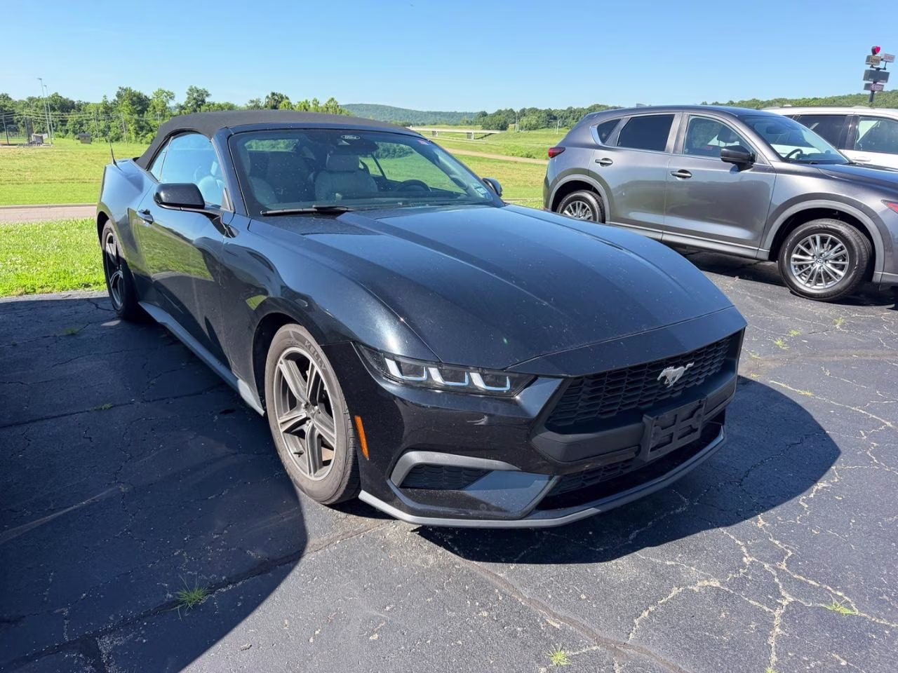 2024 Shadow Black Ford Mustang EcoBoost Convertible RWD Convertible
