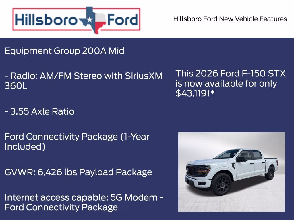2026 Oxford White Ford F-150 STX RWD Truck